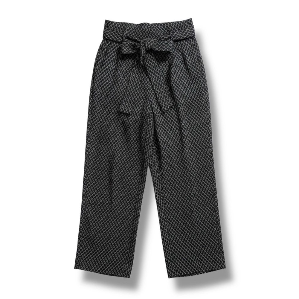 Talbots Petites Black & White Silk Geometric Print Pants – Size 8P